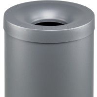 30L gray fire-resistant trash can, CNPP certified, stable steel