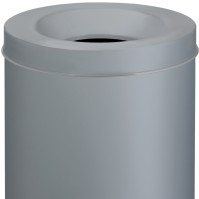 Gray fireproof trash bin 120L stable steel office security