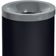 Elegant tri-selective 50L black-grey fire-resistant bin