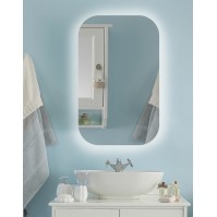 Modern backlit mirror with customizable, anti-fog LEDs