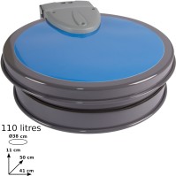 Wall mount for 110L trash bags, blue cover