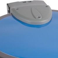 110L blue wall holder for trash bags with lid