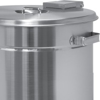 90 liter round stainless steel trash can