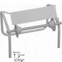 Robust functional wall-mounted or free-standing industrial roll holder