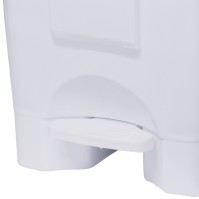 70L white-red mobile plastic container with pedal