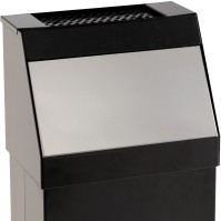 Push bin with ashtray "push" black 50 litres