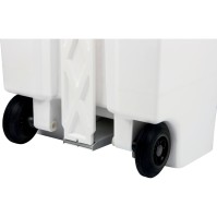 70L Rollcontainer mit Pedal, praktischer roter Deckel