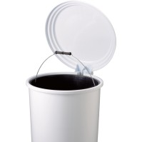 Round white pedal bin 6L set of 6