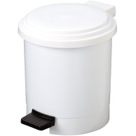 White round pedal bin 6 litres