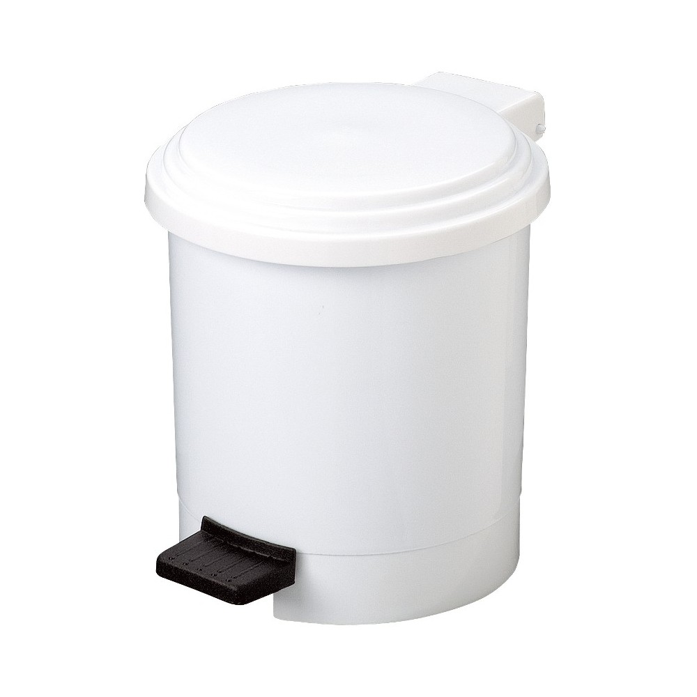 White round pedal bin 6 litres