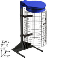 Trash bag holder blue demonstrations robust grid practical portable