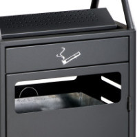 Robust functional gray anti-vandal ashtray bin 48L