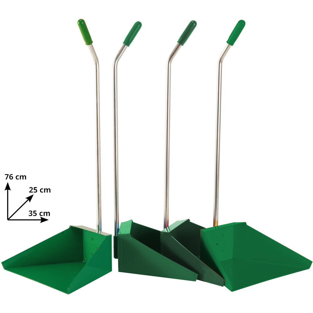 Industrial shovel in green steel set of 12 pieces