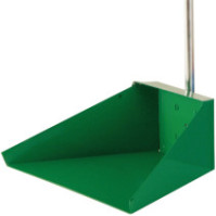 Industrial waste shovel in green steel set of 12