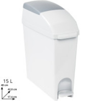 White feminine hygienic trash can with modern practical pedal