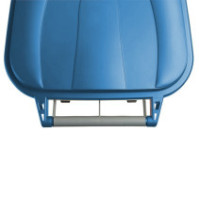 Durable gray-blue mobile plastic container 80L recycled