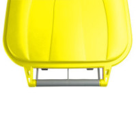 Versatile and durable recycled gray-yellow 80L plastic container