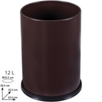 Classic brown waste paper bin 12L simple design