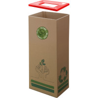 60L Red Cardboard Bin Eco-Friendly Office Recycling