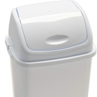 Basic bin with white swing lid 15 litres