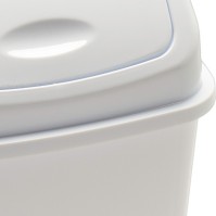 Basic bin with swing lid white 18 litres