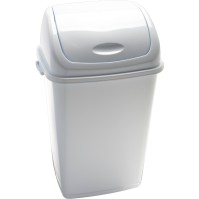 Basic bin with white swing lid 50 litres