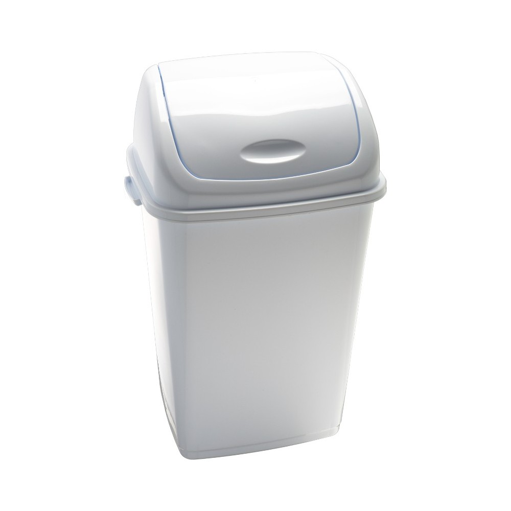 Basic bin with white swing lid 50 litres