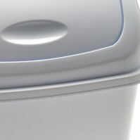 Basic bin with white swing lid 50 litres