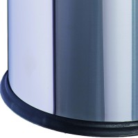 Stainless steel waste paper bin with 8-litre plastic container