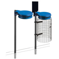 Wall-mounted bin bag holder 100 litres blue