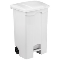 90-litre mobile pedal bin with lid