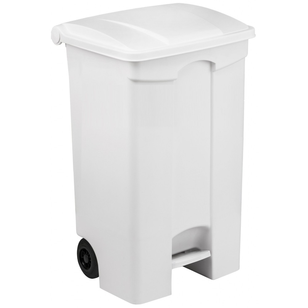 90-litre mobile pedal bin with lid