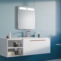 Double LED top mirror