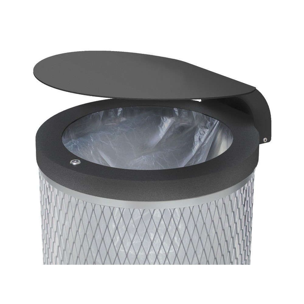 Circular Marseille bin 120L with lid