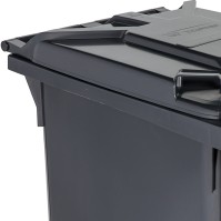 Plastikmülltonne mit Rollen 360 Liter schwarz