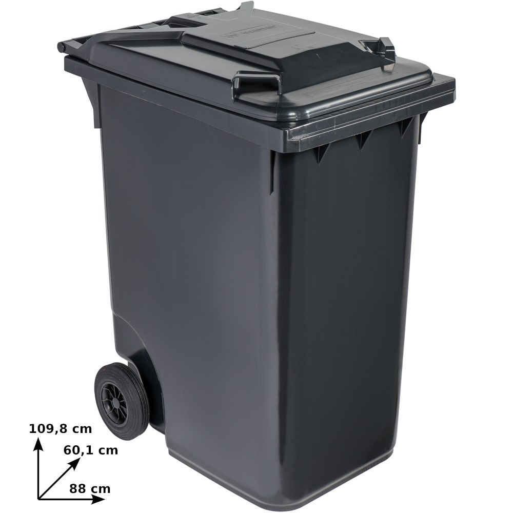 360-litre yellow plastic wheeled bin