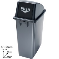 "Selective sorting trash bin front opening swing "push""