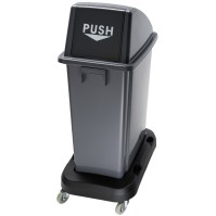 Selective sorting bin with front opening and trolley