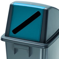 Selective sorting bin lid with front opening for paper 60 litres