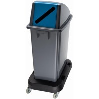 Selective sorting bin with front opening for paper with trolley