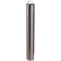 Brushed stainless steel column-shaped ashtray 4 litres