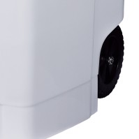 Castor for plastic bin with pedal lid