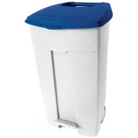 Mobiler blauer Plastikmüllcontainer