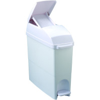 Feminine hygiene waste bin with pedal