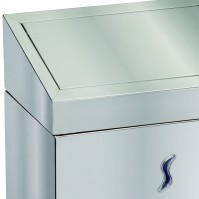 Sanitary bin 25 litres stainless steel swing lid