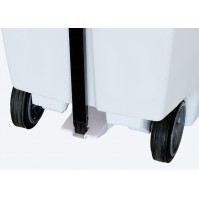 Mobile plastic pedal container 120 litres