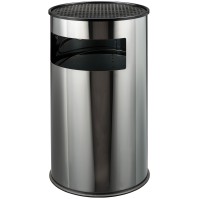 Sand ashtray with 50-litre stainless steel bin