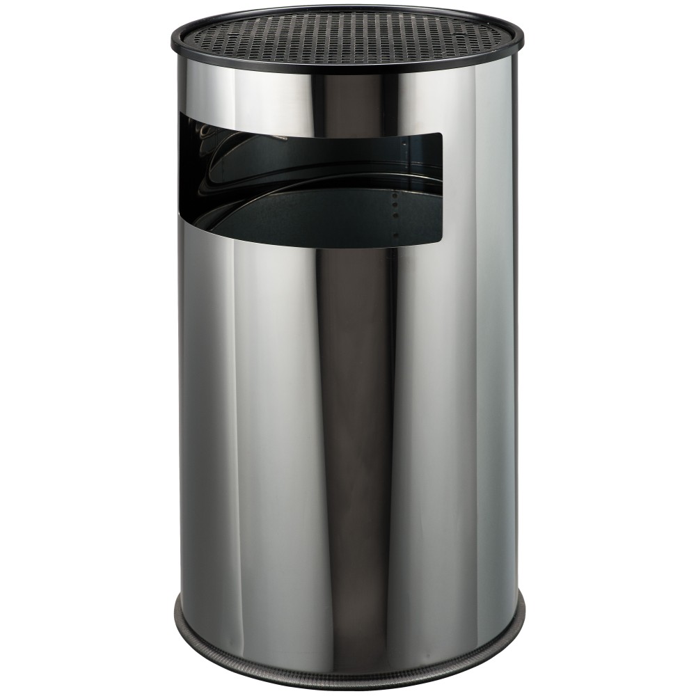 Sand ashtray with 50-litre stainless steel bin