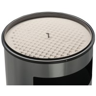 Sand ashtray with 50-litre stainless steel bin front opening