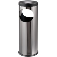 Luxury shiny stainless steel ashtray bin to place 19 litres